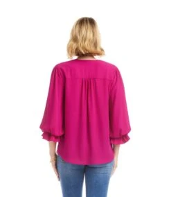 Petite Size Layered Sleeve Asymmetric Top 11 Petite Size Layered Sleeve Asymmetric Top -Karen Kane Store 3L25011P MAG karenkane 2025 fall 00 5