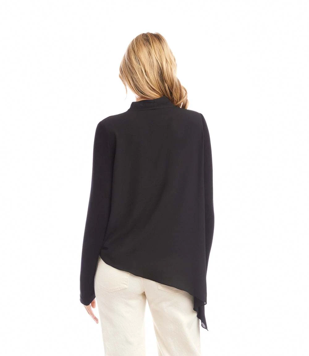 Contrast Double Layer Wrap Top 5 Contrast Double Layer Wrap Top - Image 5