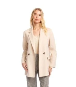 Brushed Double-Breasted Coat 17 Brushed Double-Breasted Coat -Karen Kane Store 3L33800 OAT karenkane 2025 Winter 00 4