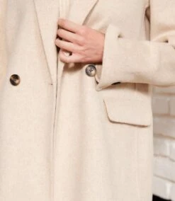 Brushed Double-Breasted Coat 21 Brushed Double-Breasted Coat -Karen Kane Store 3L33800 OAT karenkane 2025 Winter 00 9