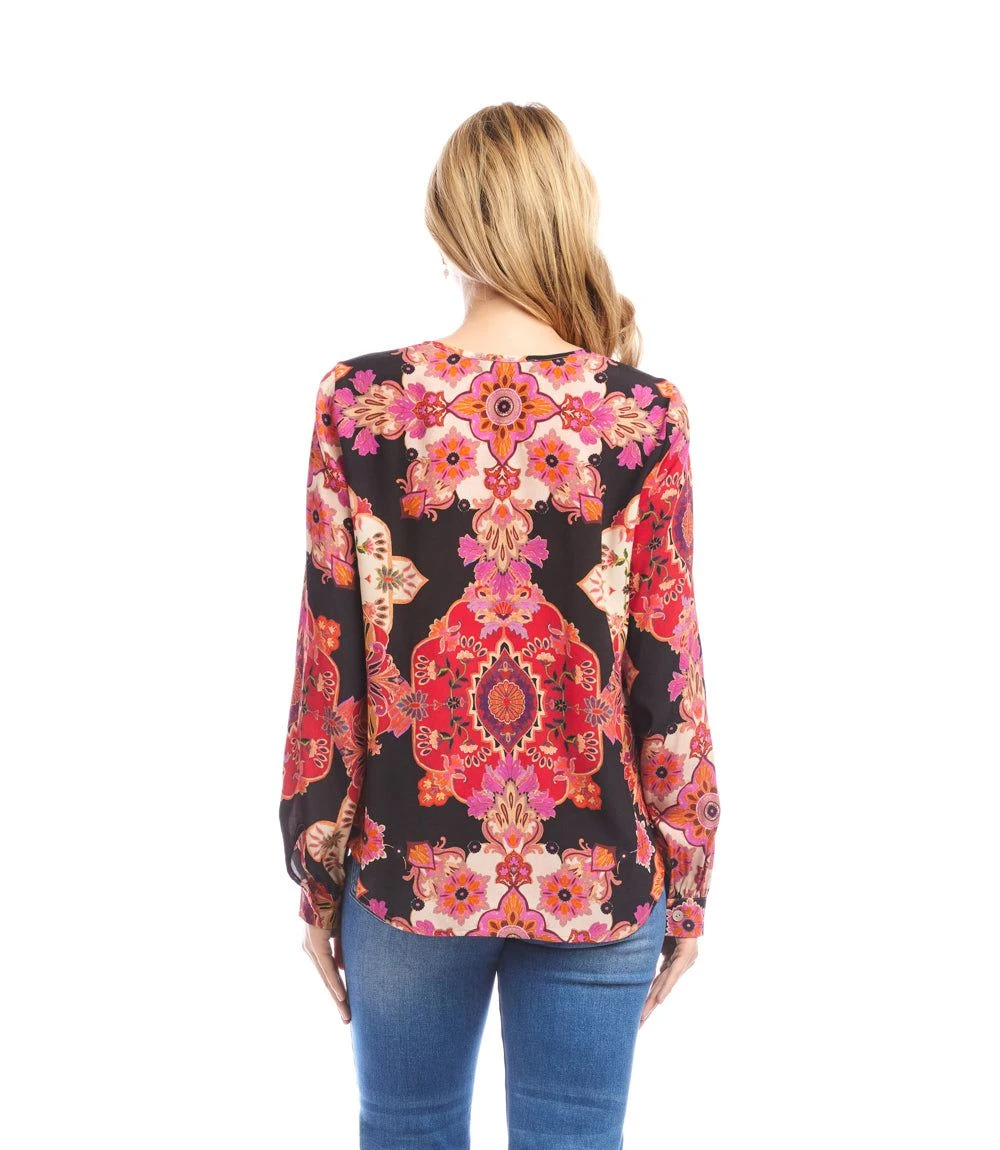 Long Sleeve Shirred Blouse 5 Long Sleeve Shirred Blouse - Image 5