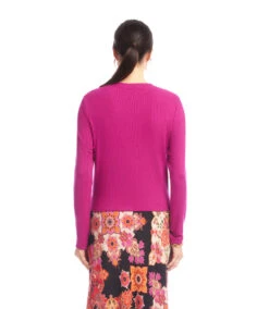 Ribbed Long Sleeve Drape Front Crossover Top -Karen Kane Store 3L37800 MAG karenkane 2025 fall 00 3