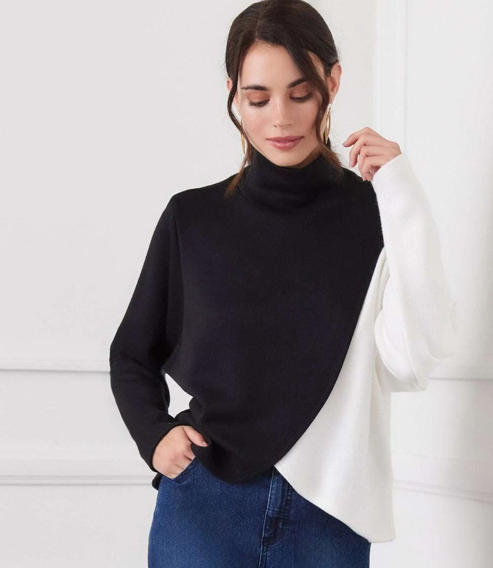 Long Sleeve Crossover Colorblock Top 1 Long Sleeve Crossover Colorblock Top