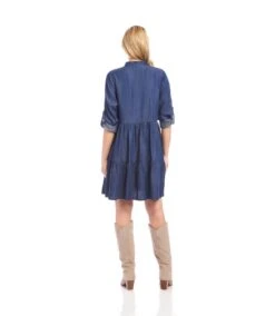 Roll Tab Tiered Shirtdress 10 Roll Tab Tiered Shirtdress -Karen Kane Store 3L78601 CHA karenkane 2025 fall 00 6
