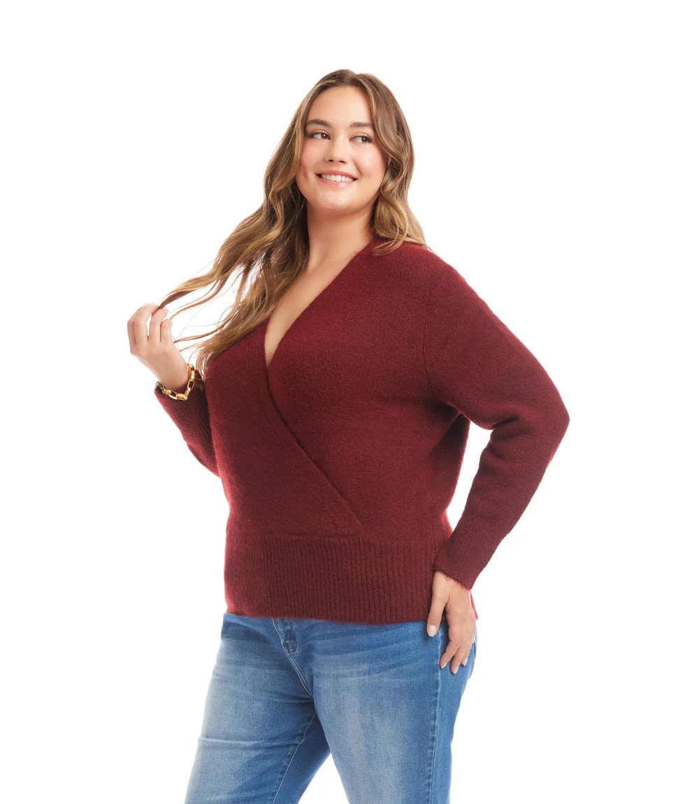 Plus Size Wrap Sweater 2 Plus Size Wrap Sweater - Image 2