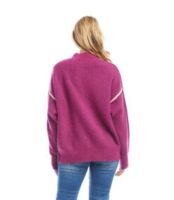 Colorblock Mock Neck Sweater -Karen Kane Store 3L89130 OMO karenkane 2025 fall 00 8