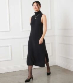 Sleeveless Turtleneck Sweater Dress 9 Sleeveless Turtleneck Sweater Dress -Karen Kane Store 3L89172 BLK karenkane 2025 fall 00 1