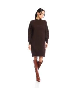 Mock Neck Sweater Dress -Karen Kane Store 3L89976 CHO karenkane 2025 Fall 00 3