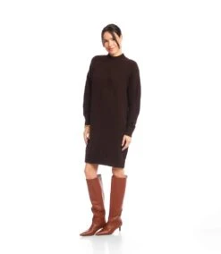 Mock Neck Sweater Dress -Karen Kane Store 3L89976 CHO karenkane 2025 Fall 00 4