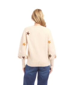 Embroidered Flower Sweater 15 Embroidered Flower Sweater -Karen Kane Store 3L89981 ECR karenkane 2025 Fall 00 7