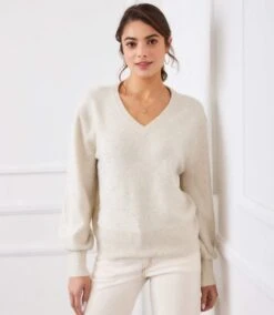Sequin V-Neck Sweater