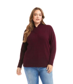 Plus Size Shawl Collar Sweater