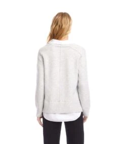 Petite Size Layered Sweater -Karen Kane Store 3N89163P LHG karenkane 2025 fall 00 3