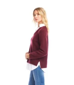 Layered Sweater -Karen Kane Store 3N89163 WIN karenkane 2025 fall 00 3