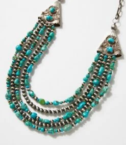 Vintage Turquoise Multistrand Necklace