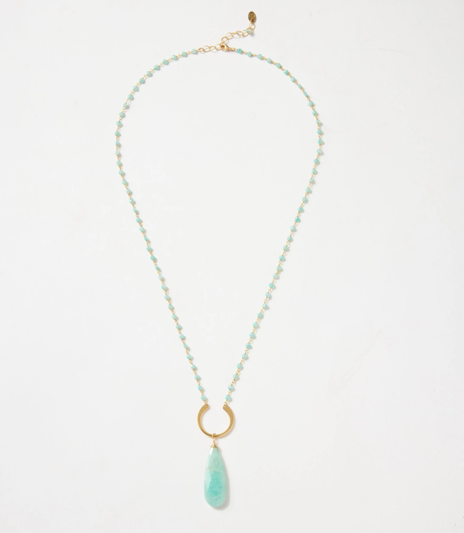 Amazonite Teardrop Beaded Necklace 2 Amazonite Teardrop Beaded Necklace - Image 2