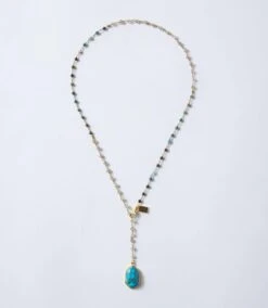 Beaded Turquoise Pendant Necklace 7 Beaded Turquoise Pendant Necklace -Karen Kane Store 499B9416 A814 4F46 8C93 8E13D4725530
