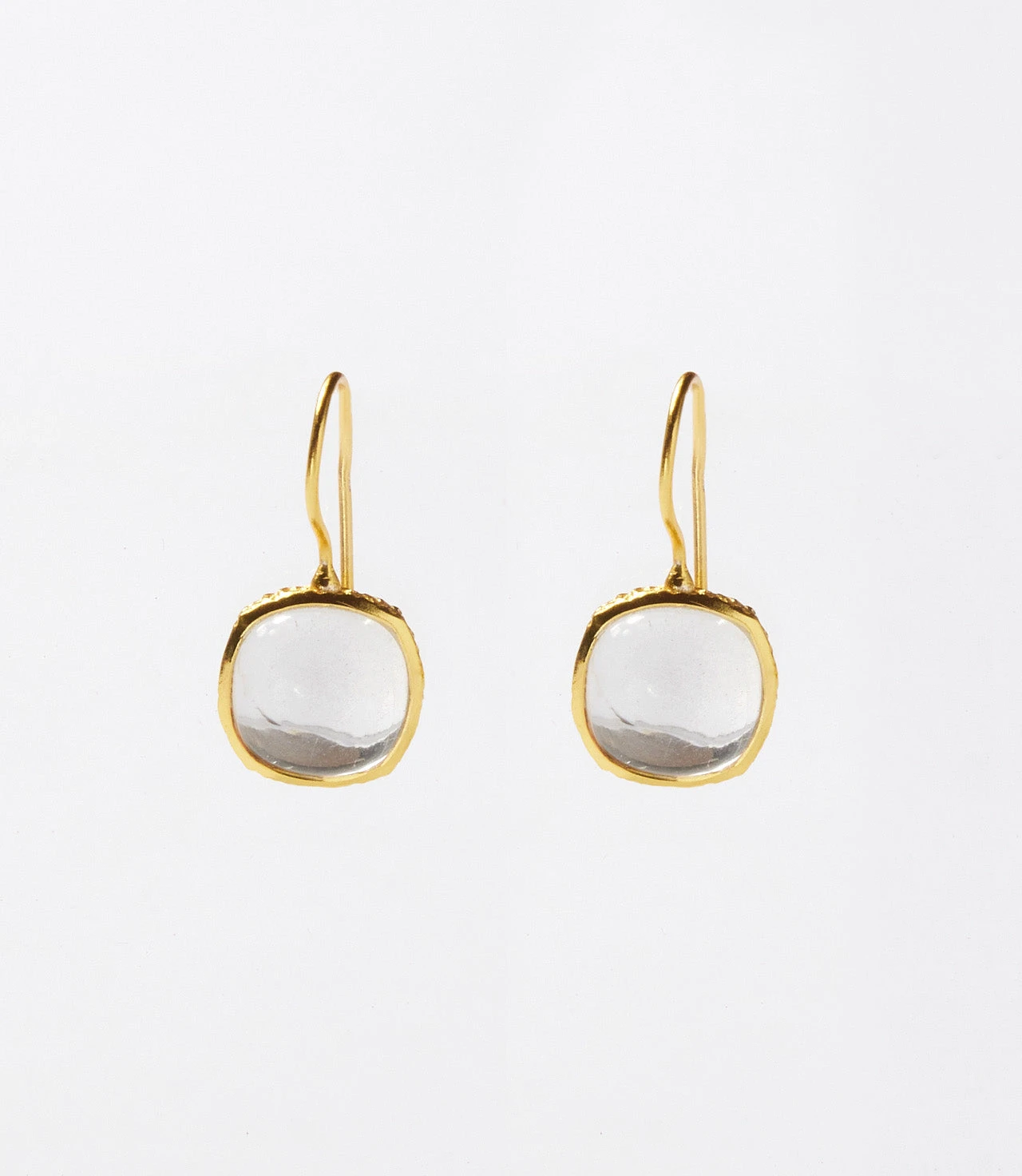 Gemstone Bezel Drop Earrings 4 Gemstone Bezel Drop Earrings - Image 4