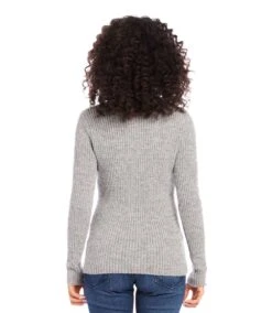 Wide Ribbed Crewneck Sweater 8 Wide Ribbed Crewneck Sweater -Karen Kane Store 4L89882 GRA karenkane 2024 winter 00 3