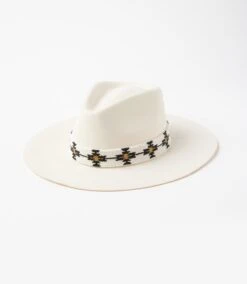 Hand-Beaded Wool Rancher Hat