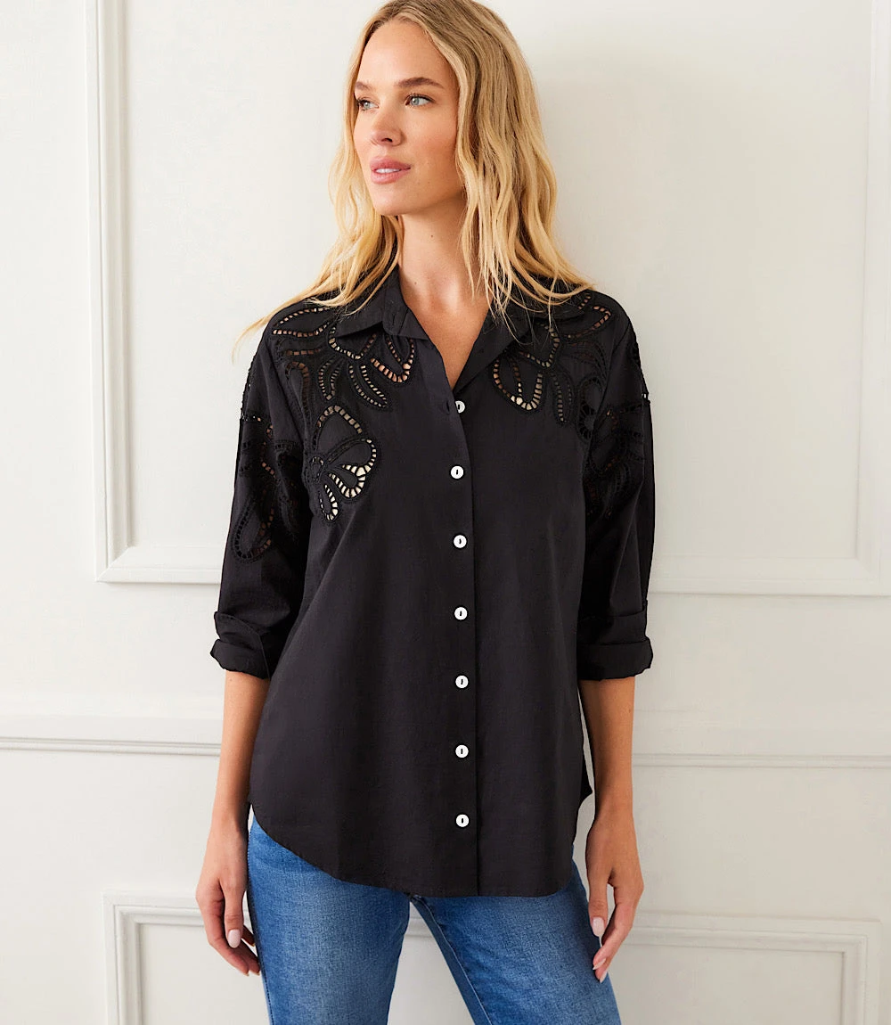 Long Sleeve Cutout Embroidery Shirt 1 Long Sleeve Cutout Embroidery Shirt