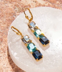 Triple Crystal Earrings