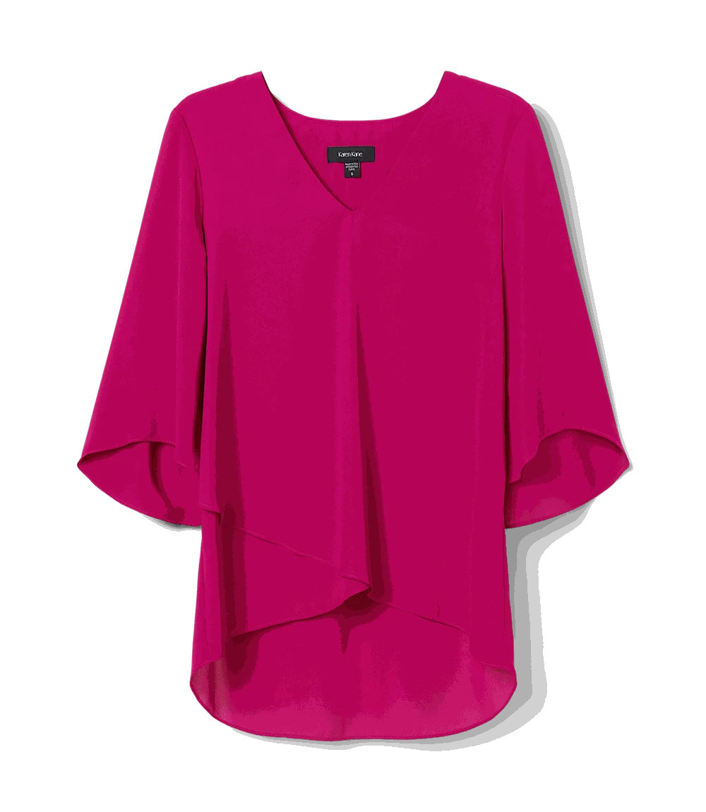 Petite Size Layered Sleeve Asymmetric Top 7 Petite Size Layered Sleeve Asymmetric Top - Image 7