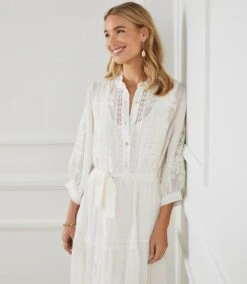 Embroidered Tiered Dress 39 Embroidered Tiered Dress -Karen Kane Store 701E3A17 FB77 4E05 AEF5 5A269C455838