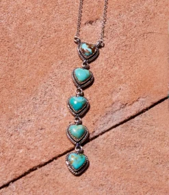 Kingman Turquoise Heart Necklace