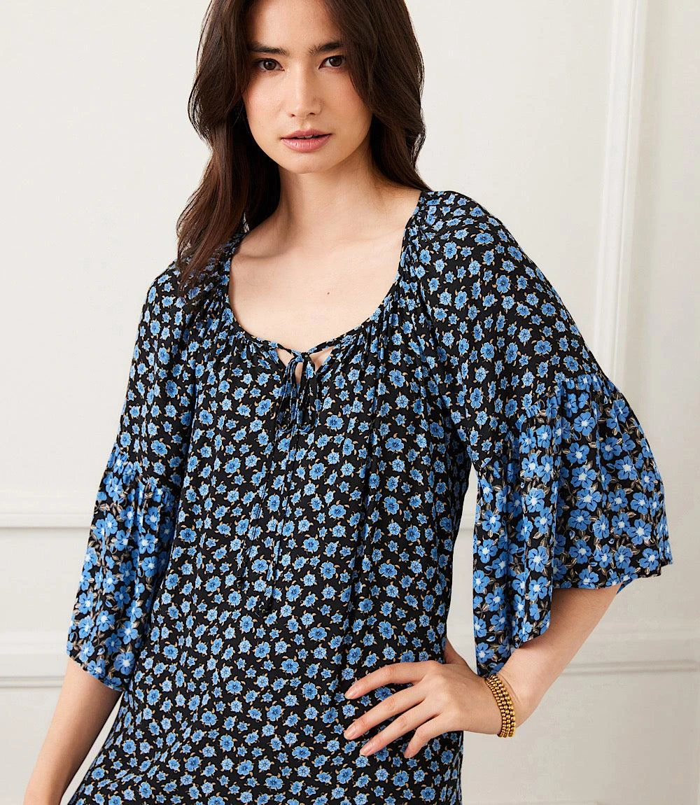 Contrast Ruffle Hem Dress 2 Contrast Ruffle Hem Dress - Image 2