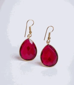 Pink Quartz Teardrop Earrings -Karen Kane Store 8233B077 3588 48BE B738 6205EDD360C5