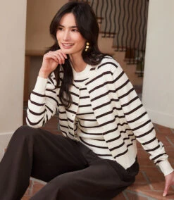Stripe Cardigan Sweater