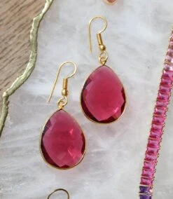 Pink Quartz Teardrop Earrings -Karen Kane Store 8E383A1D 5FD0 47B6 8CC8 E47DA7993BE3