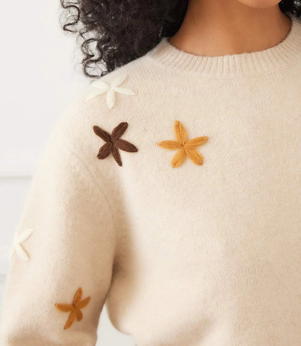 Embroidered Flower Sweater 4 Embroidered Flower Sweater - Image 4