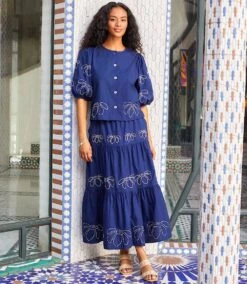 Embroidered Puff Sleeve Shirt 12 Embroidered Puff Sleeve Shirt -Karen Kane Store A12419B3 3631 46CD B3BA FDA7A953B477