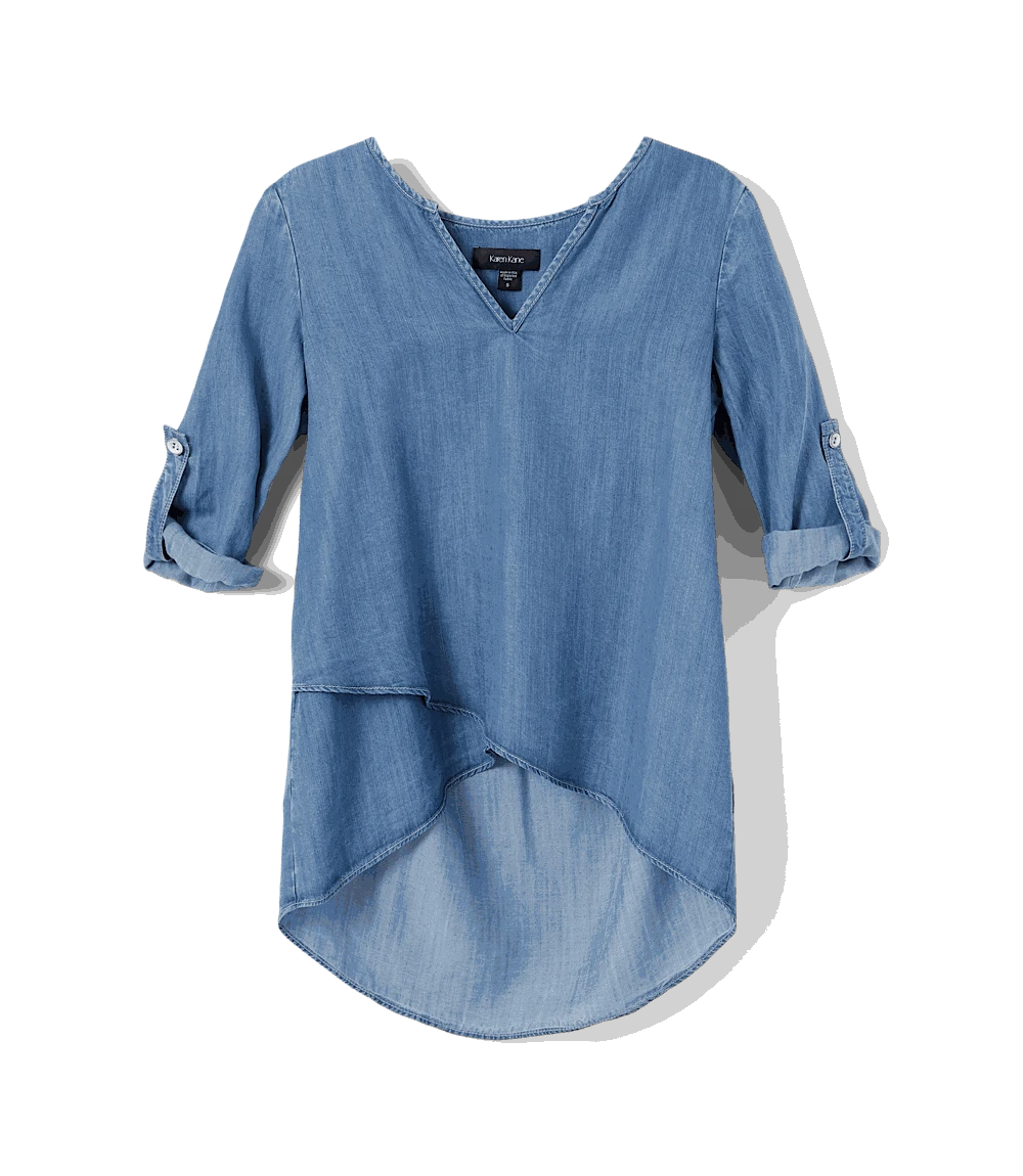 Asymmetric Hem Wrap Top 6 Asymmetric Hem Wrap Top - Image 6