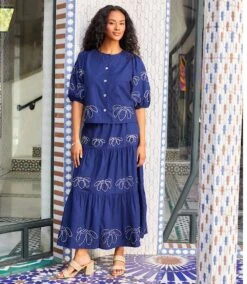 Embroidered Puff Sleeve Shirt 18 Embroidered Puff Sleeve Shirt -Karen Kane Store CE7FC85E E367 4F7E 8F05 99BA122259AA