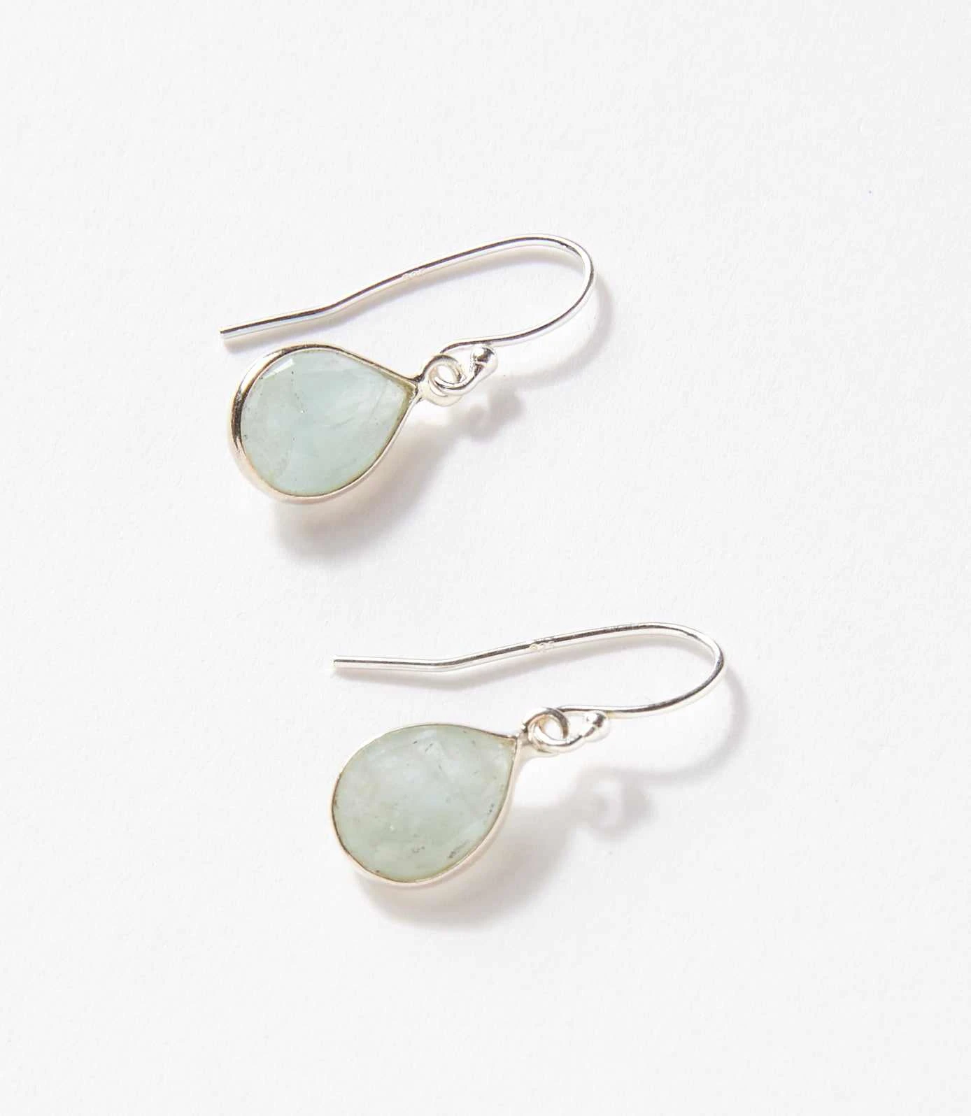 Faceted Aquamarine Teardrop Earrings 3 Faceted Aquamarine Teardrop Earrings - Image 3
