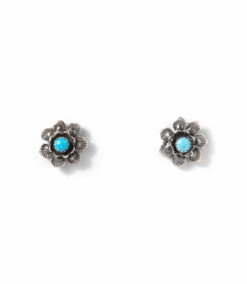 Embellished Flower Turquoise Earrings -Karen Kane Store E100069 TUR 02