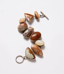 Mosaic Natural Stone Link Bracelet -Karen Kane Store EF70931D 0446 497B 8D76 8E02C8D45043