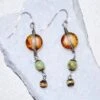 Antique Glass Cascading Dangle Earrings