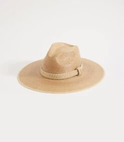 Wide Brim Palm Leaf Hat -Karen Kane Store H200005 TAN 2