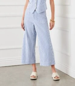 Stripe Cropped Pants 16 Stripe Cropped Pants -Karen Kane Store IMG 0857