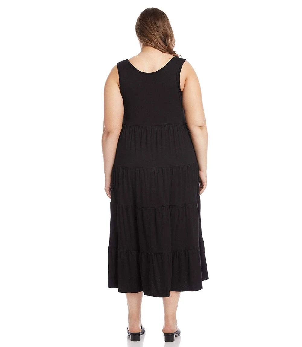 Plus Size Tiered Midi Dress 3 Plus Size Tiered Midi Dress - Image 3