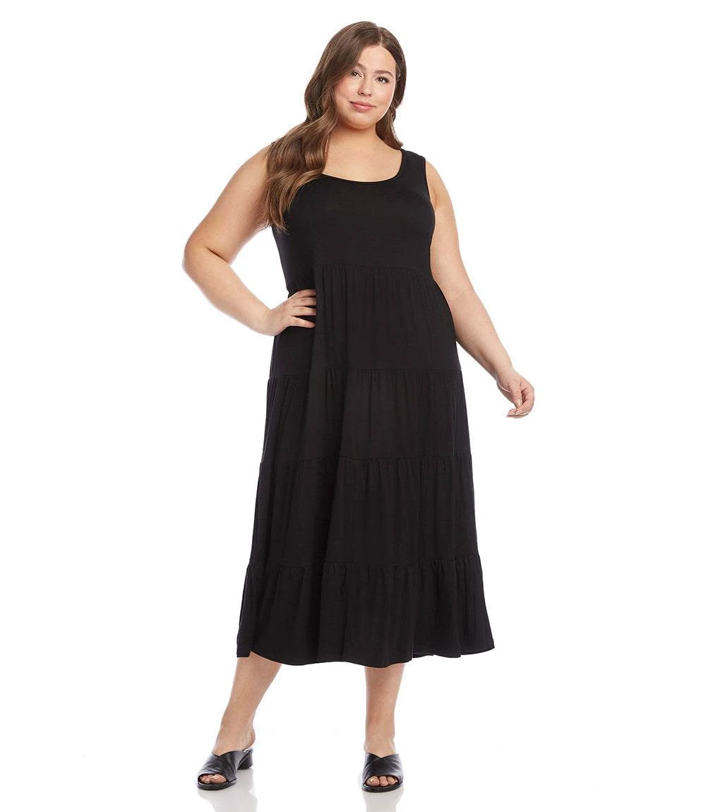 Plus Size Tiered Midi Dress 4 Plus Size Tiered Midi Dress - Image 4