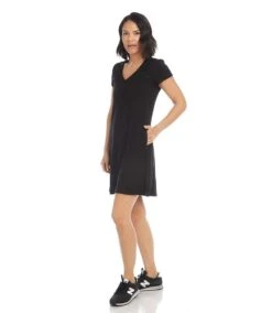 Quinn V-Neck Pocket Dress 8 Quinn V-Neck Pocket Dress -Karen Kane Store L14244 BLK 0068 8167309a ef20 4fe5 bee9 f61687190d2d