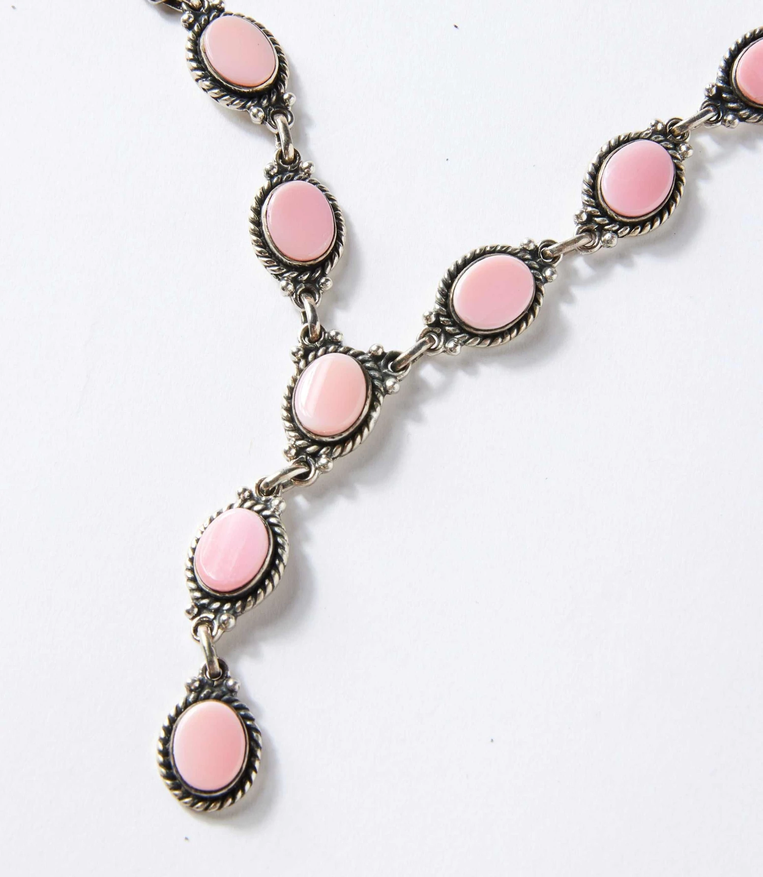 Pink Conch Lariat Necklace 1 Pink Conch Lariat Necklace