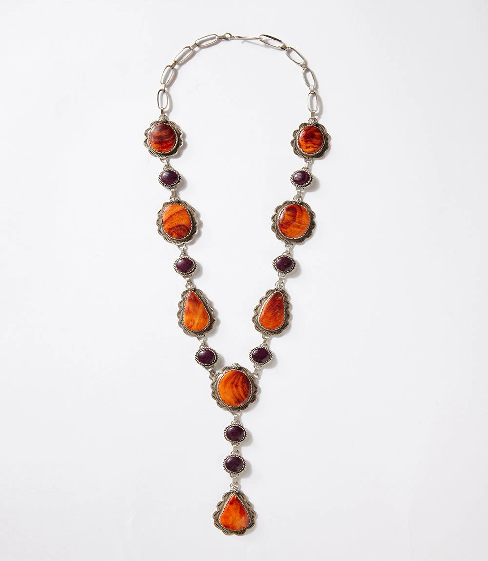 Spiny Oyster Lariat Necklace 1 Spiny Oyster Lariat Necklace