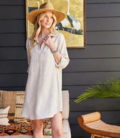 Petite Size Roll Tab Linen Shirtdress 11 Petite Size Roll Tab Linen Shirtdress -Karen Kane Store aecommShot 36 03875