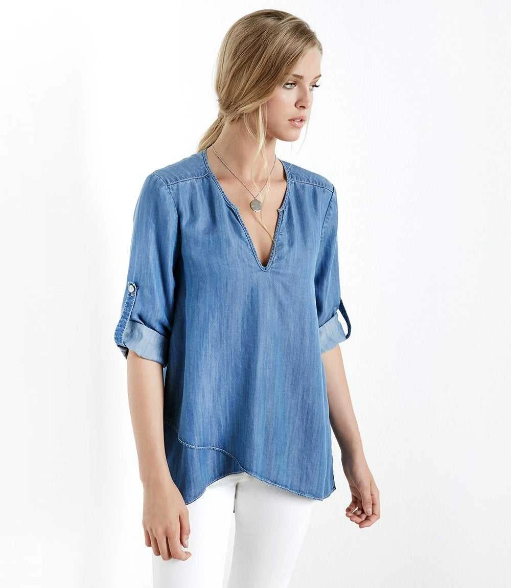 Asymmetric Hem Wrap Top 2 Asymmetric Hem Wrap Top - Image 2